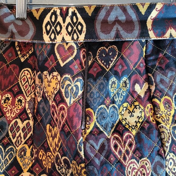 Farm Rio Black Hearts Ikat Mini Skirt - Picture 10 of 13
